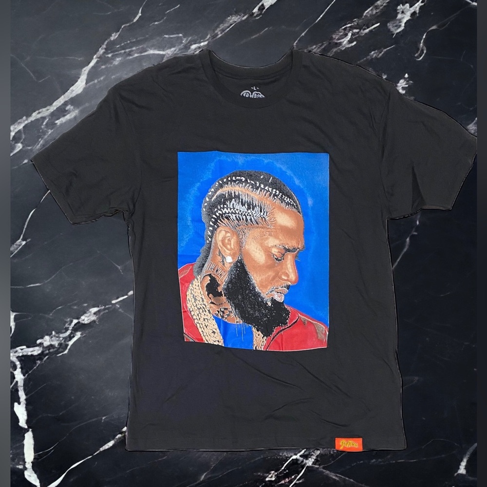 NEW Capn On Melrose Nipsey HustleArt  Sz XL T Shirt Lightweight Hip Hop Rap Tee